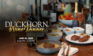 Guests enjoying the Duckhorn Wine Dinner at Estância – one of the top Austin wine events this June