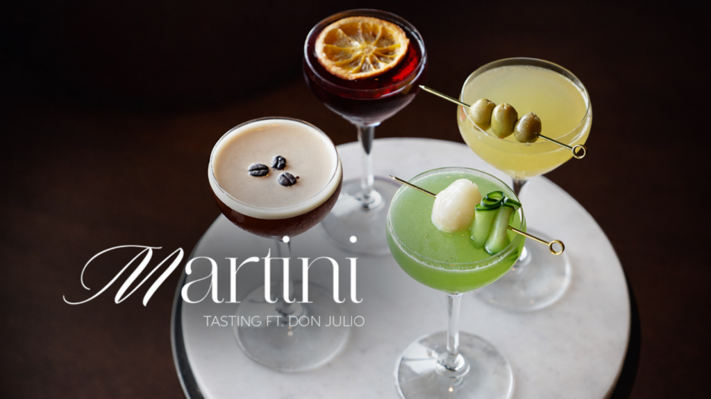 Don Julio martinis featured during the martini tasting in Austin and Leander at Estância Brazilian Steakhouse