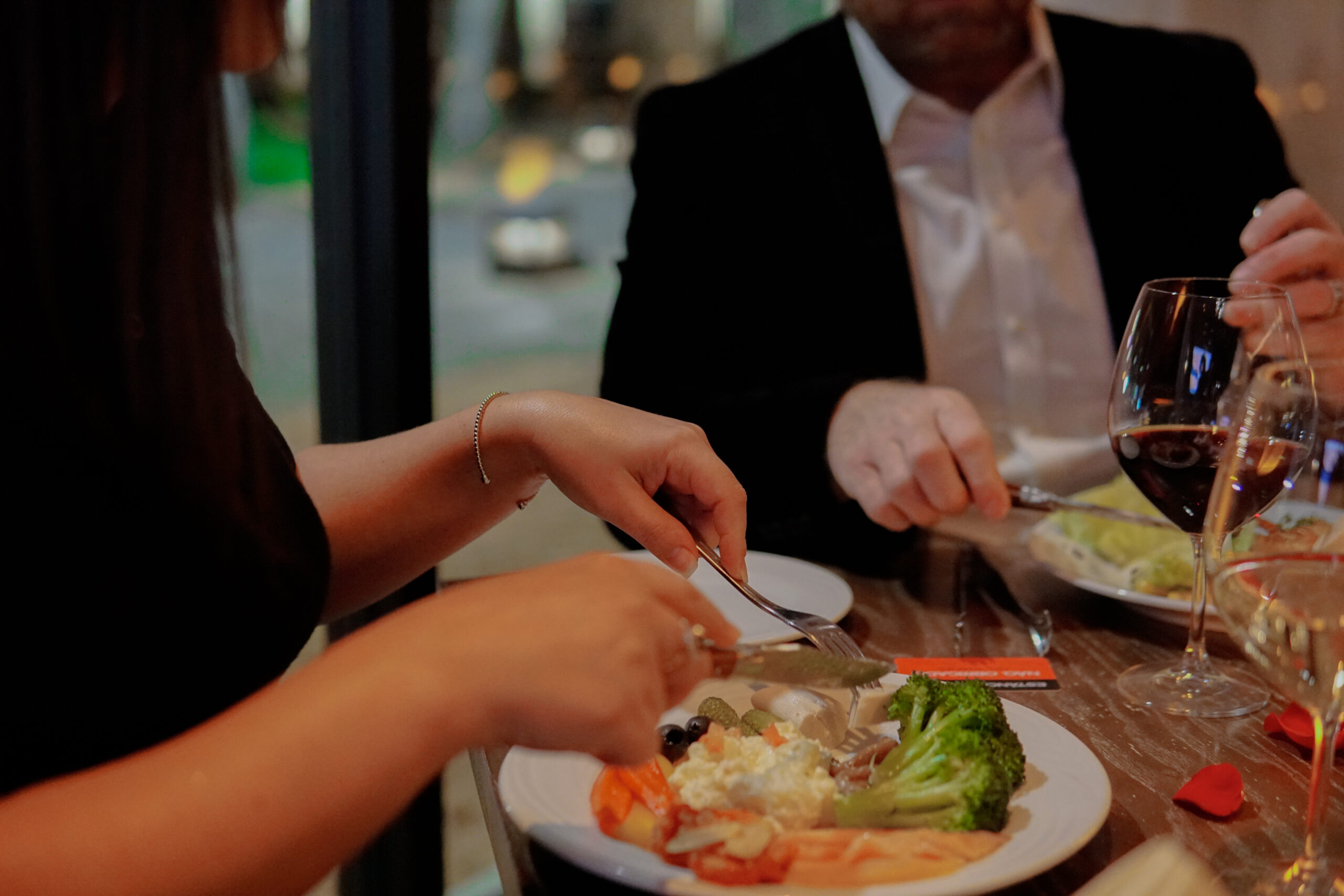 romantic date night at elegant Brazilian steakhouse