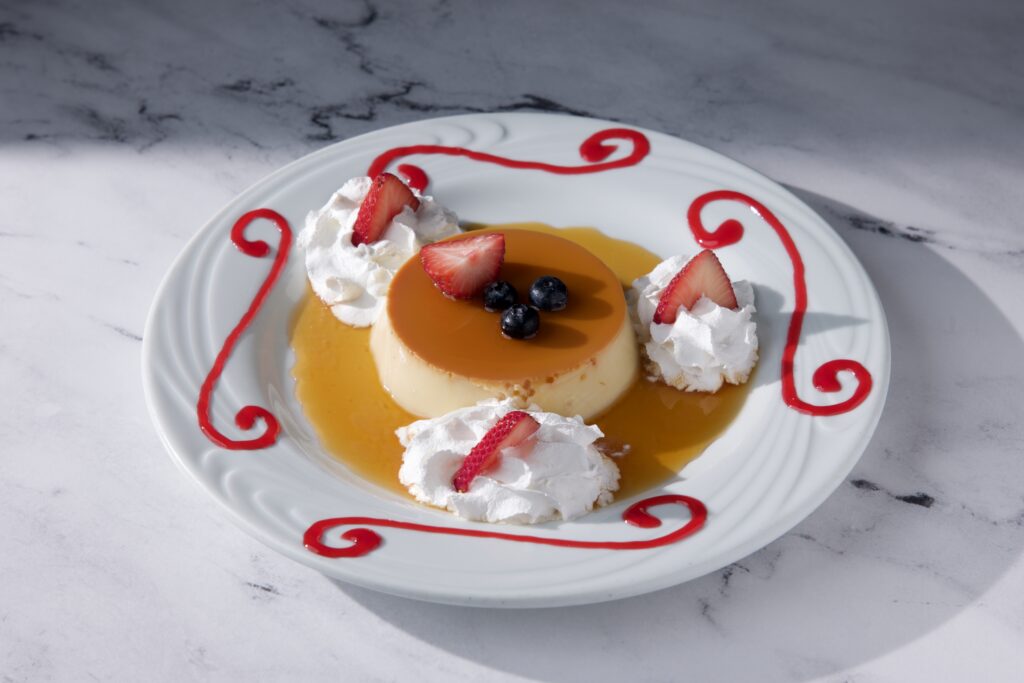 Brazilian flan with caramel at Estância