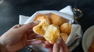 Pão de queijo Brazilian cheese bread at Estância